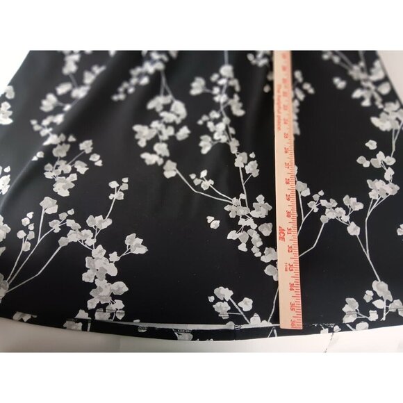 Lane Bryant Womens A-Line Dress Black Floral Stretch Short Sleeve Casual 18/20 - Picture 8 of 10